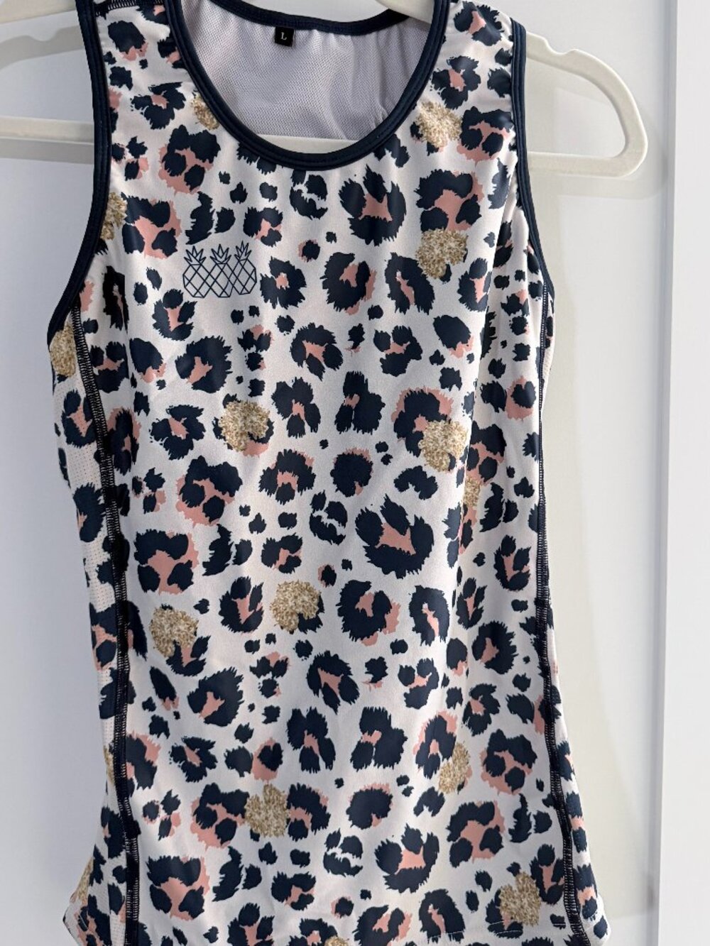 Tres Piñas Women’s Triathlon Tank | Leopard Print | Size Large